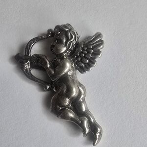 Silver Cupid Pendant Charm Sterling Silver